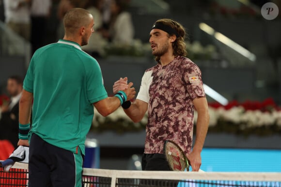 Jan Lennard Struff (Ger) et Stefanos Tsitsipas (Gre) - Masters 1000 de Madrid - L'Allemand Jan-Lennard Struff a signé une des plus belles performances de sa carrière en battant Stefanos Tsitsipas le 4 mai 2023. 