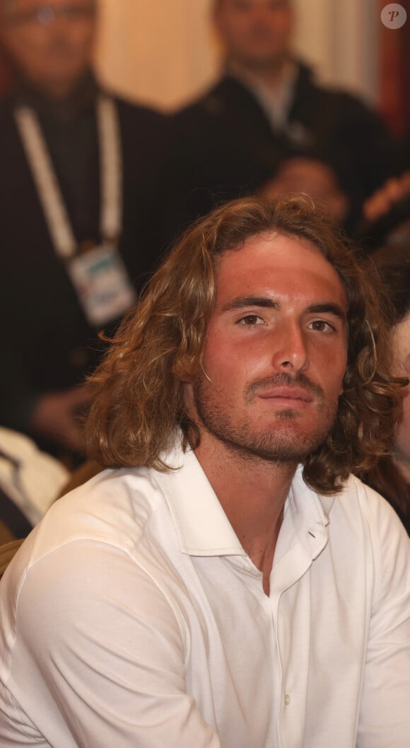 Stéfanos Tsitsipas - Lancement de la 116ème édition du Rolex Monte-Carlo Masters avec le tirage au sort du tableau final du simple à l'Hotel l'Hermitage le 7 avril 2023. © Claudia Albuquerque / Bestimage 