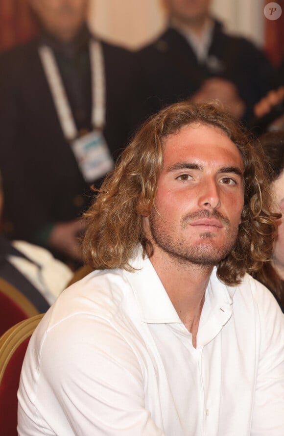 Une belle histoire pour le Grec, habituellement très discret sur sa vie privée.
Stéfanos Tsitsipas - Lancement de la 116ème édition du Rolex Monte-Carlo Masters avec le tirage au sort du tableau final du simple à l'Hotel l'Hermitage le 7 avril 2023. © Claudia Albuquerque / Bestimage 