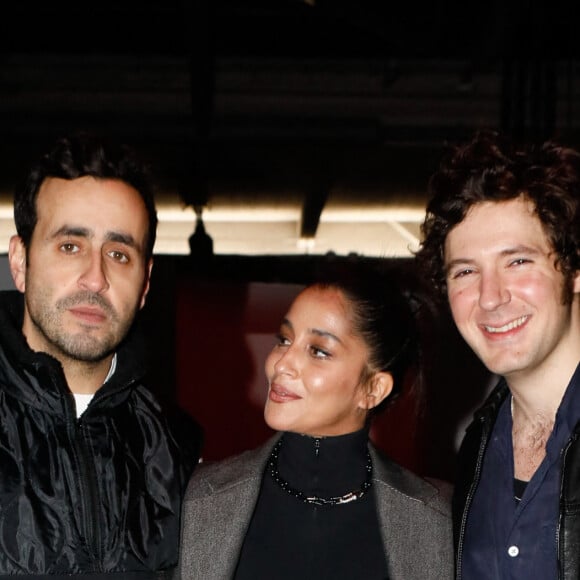 Jonathan Cohen, Leïla Bekhti et Vincent Lacoste - Front Row au défilé Marcia prêt-à-porter automne-hiver 2023/2024 lors de la Fashion Week de Paris (PFW), au Garage Amelot, à Paris, France, le 1er mars 2023. © Christophe Clovis/Bestimage 