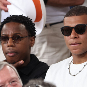 Kylian Mbappé - Célébrités en tribunes des Internationaux de France de tennis de Roland Garros 2023 à Paris le 11 juin 2023. © Jacovides-Moreau/Bestimage 