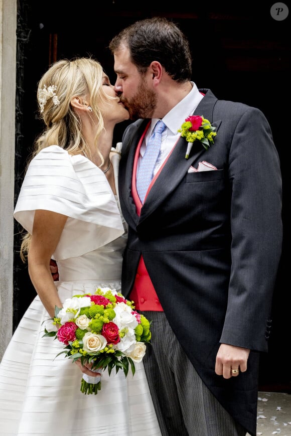 La cérémonie s'est tenue en l'église des Servites de Vienne devant de nombreux membres de la famille royale.
Mariage religieux du prince Johann Wenzel de Liechtenstein et de la comtesse Felicitas von Hartig en l'église des Servites de Vienne le 10 juin 2023.