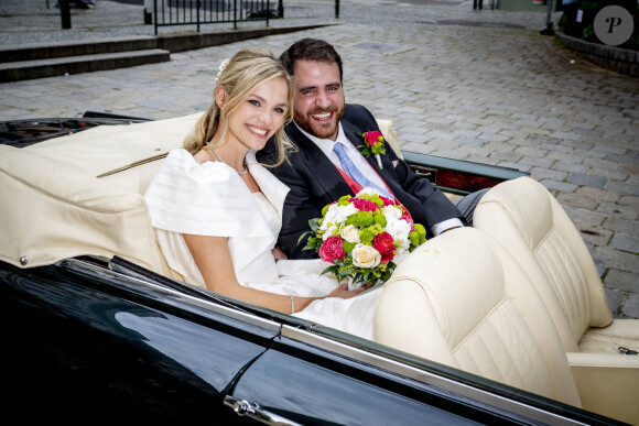 Mariage religieux du prince Johann Wenzel de Liechtenstein et de la comtesse Felicitas von Hartig en l'église des Servites de Vienne le 10 juin 2023. 