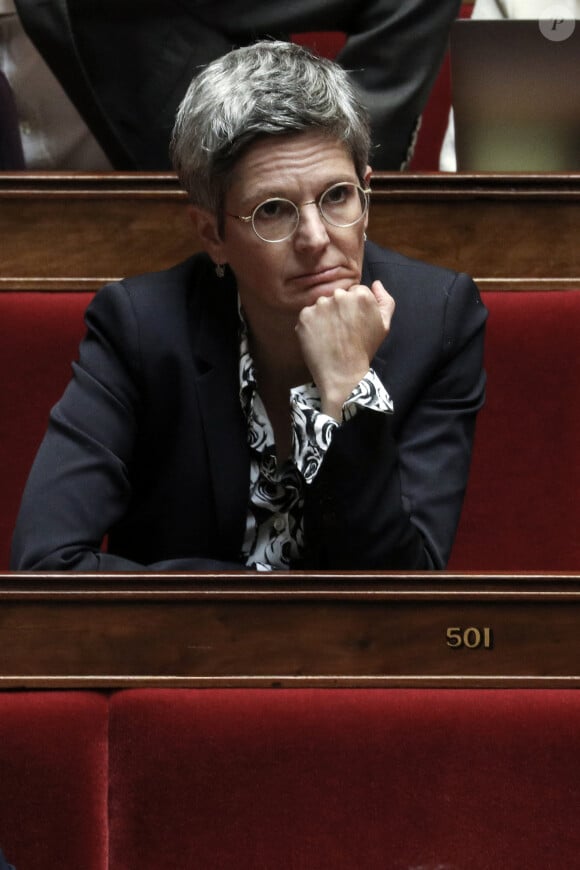 Sandrine Rousseau - Séance de questions au gouvernement à l'assemblée nationale, Paris, le 11 octobre 2022. © Stéphane Lemouton / Bestimage 