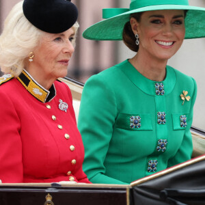 La reine Camilla et Kate Middletonlors du Trooping the Colour à Londre le 17 juin 2023. Photo by Stephen Lock / i-Images/ABACAPRESS.COM