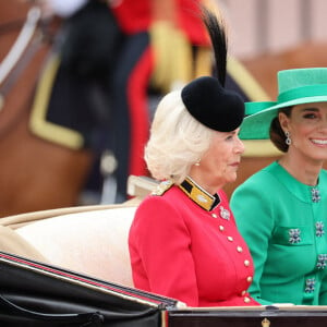 La reine Camilla et Kate Middletonlors du Trooping the Colour à Londre le 17 juin 2023. Photo by Stephen Lock / i-Images/ABACAPRESS.COM