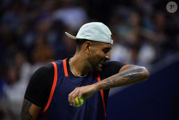 Nick Kyrgios et Daniil Medvedev lors du tournoi de l'US Open à New York, le 4 septembre 2022.