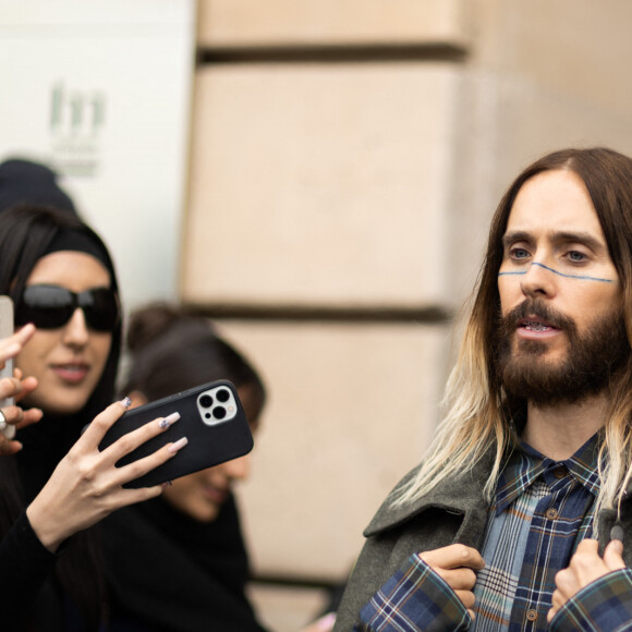 Jared Leto - Sorties du défilé de mode prêt-à-porter automne-hiver 2023/2024 "Vivienne Westwood (Andreas Kronthaler for Vivienne Westwood)" lors de la Fashion Week de Paris. Le 4 mars 2023 