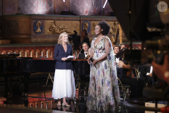 Exclusif - Claire Chazal, Pretty Yende - Enregistrement de l'émission "Le grand échiquier : Francophonie", présentée par C.Chazal et A.Vizorek et diffusée le 16 juin sur France 2 © Jack Tribeca / Bestimage