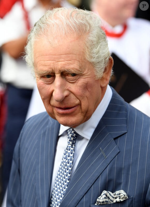 Le roi Charles III d'Angleterre - Sortie du service annuel du jour du Commonwealth à l'abbaye de Westminster à Londres, le 13 mars 2023. 