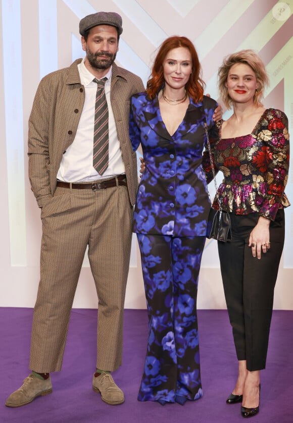 Mehdi Nebbou, Audrey Fleurot, Marie Denarnaud de la série HPI - 6 ème édition du Festival Séries Mania à Lille, France, le 21 mars 2023. © Christophe Aubert via Bestimage