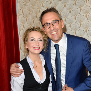 Christelle Chollet et Julien Courbet - Inauguration du théâtre de la Tour Eiffel à Paris le 16 octobre 2017. © Coadic Guirec/Bestimage