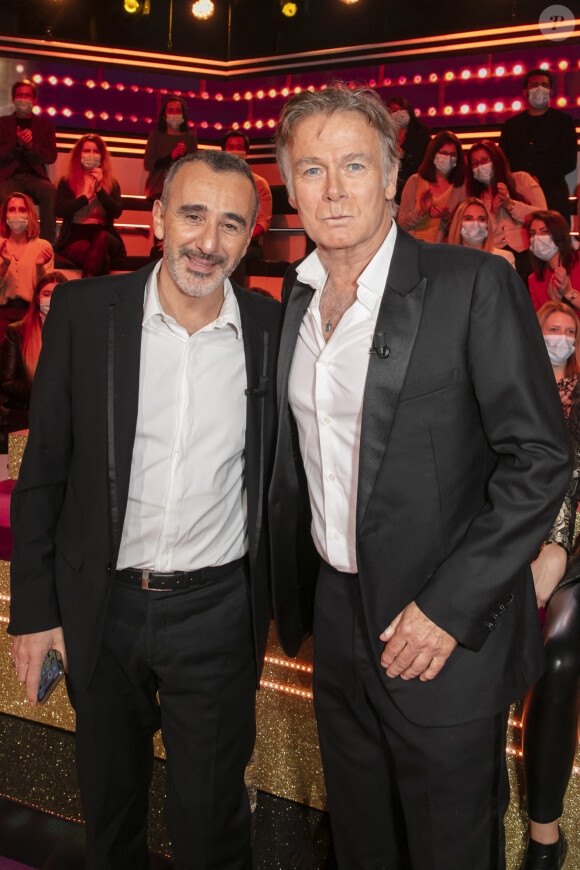 Exclusif - Elie Semoun et Franck Dubosc - Enregistrement de l'émission "La grosse charriade", présentée par C.Hanouna et diffusée le 17 décembre sur C8. Le 10 décembre 2020 © Jack Tribeca / Bestimage 