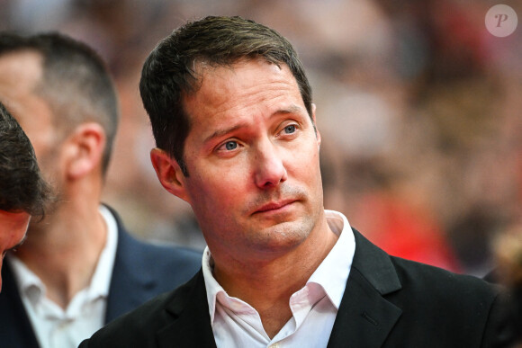 Thomas Pesquet en tribunes lors de la finale de rugby Top 14 opposant le Stade Toulousain Rugby (Toulouse) au Stade Rochelais (La Rochelle) au Stade de France à Saint-Denis, Seine Saint-Denis, le 17 juin 2023. Toulouse a gagné 29-26. © Matthieu Mirville/Bestimage 