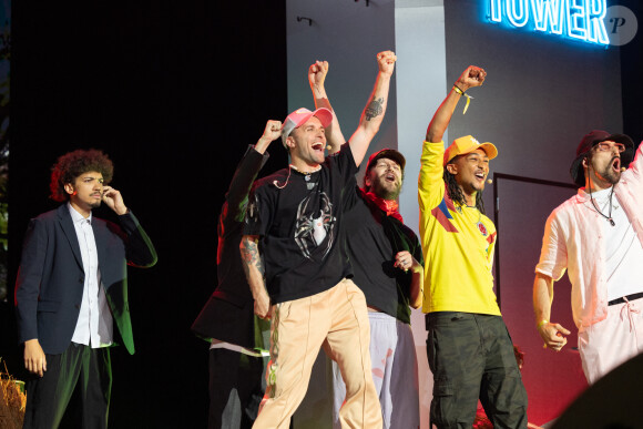 Grimkujow, Squeezie, Theodort - L'émission Zen de M.Biaggi investit le Zenith de Paris (devant plus de 7000 personnes qui se sont arrachés les places en quelques secondes) pour sa dernière de la saison le 26 juin 2023. © Jeremy Melloul / Bestimage