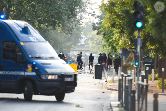 Image des violences qui ont suivi la mort d'un jeune homme de 17 ans, Naël, à Nanterre, entre le 27 et le 28 juin 2023