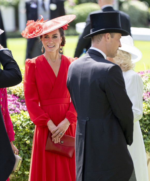 Le prince William, prince de Galles, et Catherine (Kate) Middleton, princesse de Galles - La famille royale britannique au meeting hippique Royal Ascot à Ascot, le 23 juin 2023.