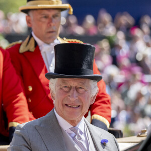 Le roi Charles III - La famille royale britannique au meeting hippique Royal Ascot à Ascot, le 23 juin 2023.