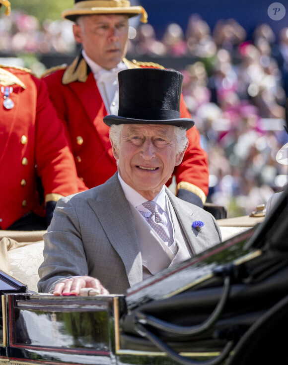 Le roi Charles III - La famille royale britannique au meeting hippique Royal Ascot à Ascot, le 23 juin 2023.