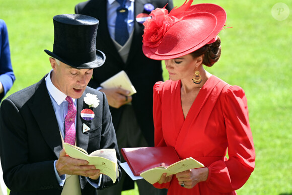 Le prince William, prince de Galles, et Catherine (Kate) Middleton, princesse de Galles - La famille royale britannique au meeting hippique Royal Ascot à Ascot, le 23 juin 2023.