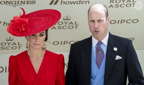 Le prince William, prince de Galles, et Catherine (Kate) Middleton, princesse de Galles - La famille royale britannique au meeting hippique Royal Ascot à Ascot, le 23 juin 2023.