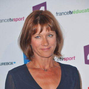 Carole Gaessler - Conférence de presse de rentrée de France Télévisions au Palais de Tokyo à Paris, le 26 août 2014.