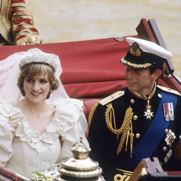 Archive - Le prince Charles, devenu le roi Charles III d'Angleterre, lors de son mariage avec Lady Diana.