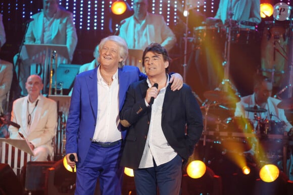 Exclusif - Patrick Sébastien, Claude Barzotti - Enregistrement de l'émission "Les Années Bonheur" à La Plaine Saint-Denis le 24 mars 2015. Diffusion le 2 mai 2015. 