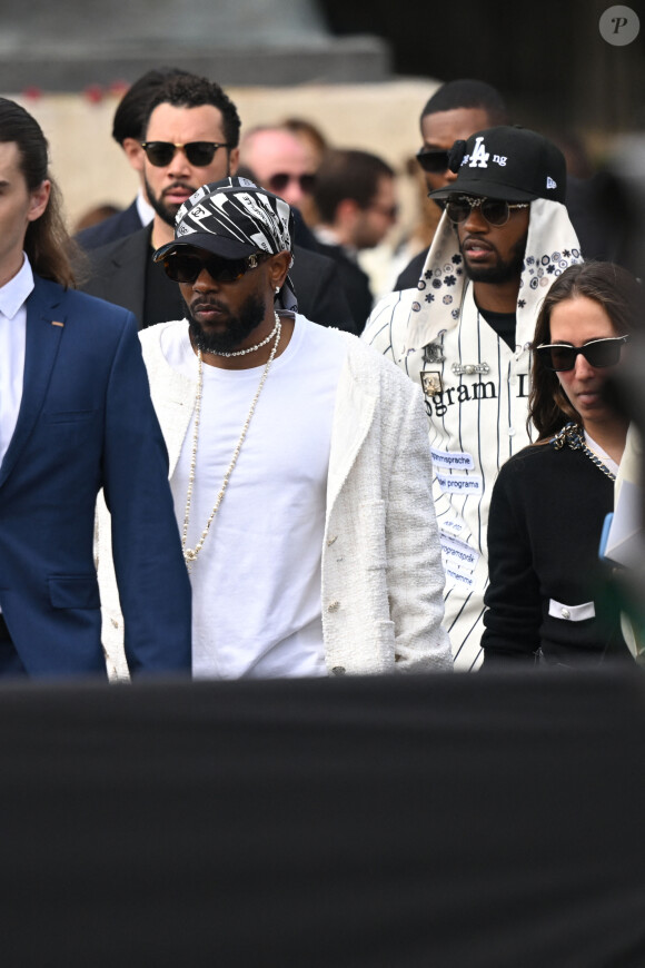 Kendrick Lamar - Arrivées au défilé de mode Chanel collection Haute Couture Automne/Hiver 2023/24 lors de la Fashion Week de Paris (PFW), à Paris, France, le 4 juillet 2023.