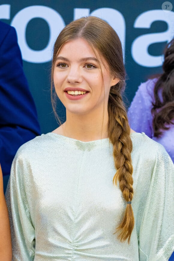 La princesse Sofia, infante d'Espagne - Le roi Felipe VI d'Espagne, la reine Letizia, la princesse Leonor et la princesse Sofia ont assisté à la remise des Prix de la Fondation de la princesse de Gérone 2023. Caldes de Malavella, Gérone - 5 juillet 2023.