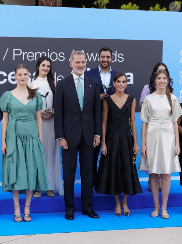 Felipe VI d'Espagne, sa femme Letizia et ses filles Leonor et Sofia d'Espagne - Le roi Felipe VI d'Espagne, la reine Letizia, la princesse Leonor et la princesse Sofia ont assisté à la remise des Prix de la Fondation de la princesse de Gérone 2023. Caldes de Malavella, Gérone - 5 juillet 2023.