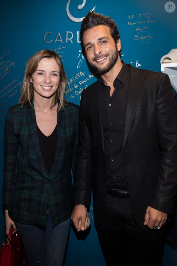 Exclusif - Maxim Nucci (Yodelice) et sa compagne Isabelle Ithurburu - Soirée de la Nuit de la Beauté à l'institut Carlota avec O.P.I et System Professional à Paris le 1er février 2018.  © Cyril Moreau/Bestimage