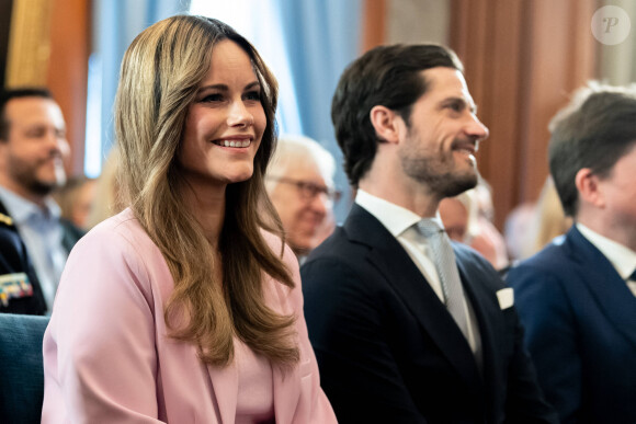 Le prince Carl Philip et la princesse Sofia (Hellqvist) de Suède participent au séminaire contre la dyslexie à Stockholm, le 28 mars 2023.