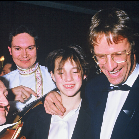 Charlotte Gainsbourg avec Christophe Lambert en 1986 lors des César