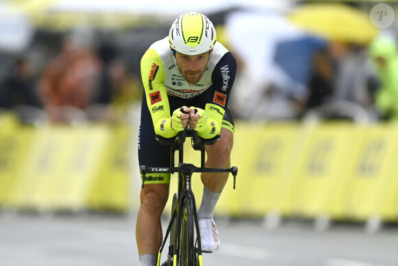 1 ère étape de la 109 ème édition du Tour de France 2022 à Copenhague le 1 juillet 2022 - COPENHAGUE, DANMARK - JULY 01 : Petit Adrien (FRA) of Intermarche - Wanty - Gobert Materiaux during stage 1 of the 109th edition of the 2022 Tour de France cycling race, a individual time trial of 13 kms with start and finish in Copenhague on July 01, 2022 in Copenhague, Danmark, 1/07/2022 ( Motordriver Kenny Verfaillie - 