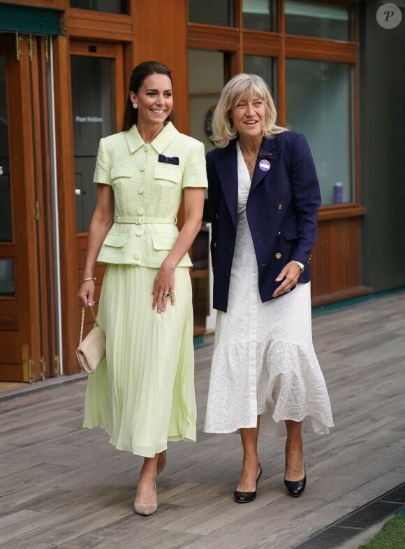 La princesse de Galles lors d'une visite pour le 13e jour du tournoi de Wimbledon ce samedi 15 juillet. © Bestimage