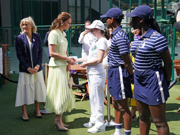 La princesse de Galles lors d'une visite pour le 13e jour du tournoi de Wimbledon ce samedi 15 juillet. © Bestimage