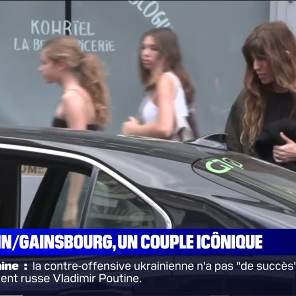 Lou Doillon à la sortie du domicile de Jane Birkin. ©BFMTV