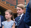 Les deux enfants sont plus vieux et peuvent se concentrer plus longtemps.
Le prince William, prince de Galles, et Catherine (Kate) Middleton, princesse de Galles, avec leurs enfants le prince George de Galles, et la princesse Charlotte de Galles, arrivent pour assister à la finale homme du tournoi de Wimbledon 2023 à Londres, le 16 juillet 2023. 