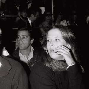 Archives - Pierre Cosso et Sophie Marceau - Défilé de mode "Anthony Delon" à Paris. Le 12 octobre 1983