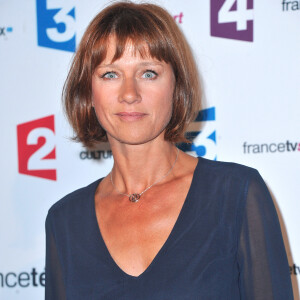 Carole Gaessler - Conférence de presse de rentrée de France Télévisions au Palais de Tokyo à Paris, le 26 août 2014.