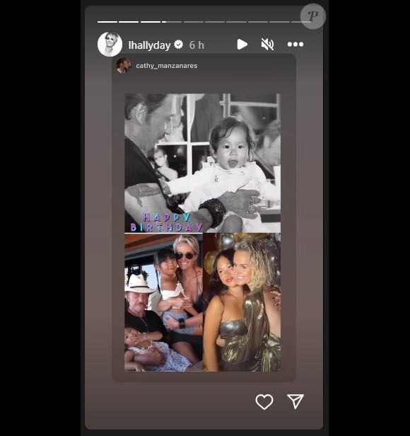 Laeticia Hallyday rend hommage à sa fille Joy sur Instagram. Le 27 juillet 2023.