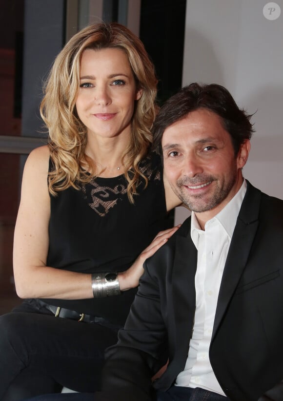 Exclusif - Laure Guibert et Sébastien Roch - Présentation en avant-première du 300ème épisode de la série "Les Mystères de l'Amour" au siège de TF1 à Boulogne-Billancourt le 14 avril 2016. © Denis Guignebourg/Bestimage