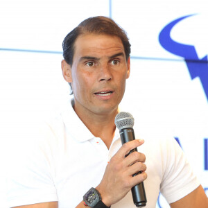 Le champion espagnol a vu sa saison écourtée en 2023 à cause d'une blessure à la hanche
Le joueur de tennis Rafael Nadal confirme qu'il ne participera pas à Roland Garros lors d'une conférence de presse à l'académie Rafa Nadal par Movistar à Manacor, Majorque (Îles Baléares), Espagne, le 18 mai 2023. 