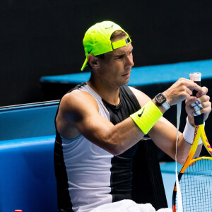 L'Espagnol Rafael "Rafa" Nadal s'entraîne avant l'Open d'Australie 2023 au Melbourne Park à Melbourne, Australie, le 13 janvier 2023 . © Chris Putnam/Zuma Pres/Bestimage 