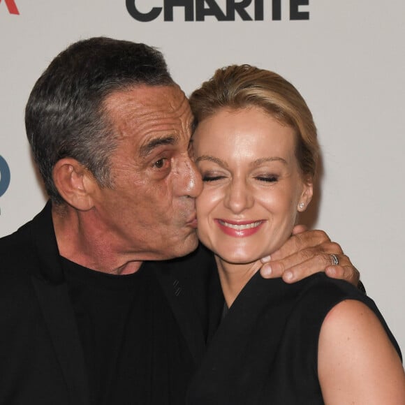 Thierry Ardisson et sa femme Audrey Crespo-Mara à l'avant-première de série télévisé TF1 "Le Bazar de la Charité" au Grand Rex à Paris, France, le 30 septembre 2019. © Coadic Guirec/Bestimage 