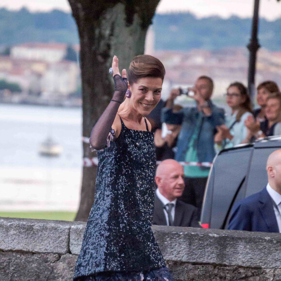 La princesse Caroline de Hanovre - Arrivées pour la soirée de mariage de Pierre Casiraghi et Beatrice Borromeo au château Rocca Angera (château appartenant à la famille Borromeo) à Angera sur les Iles Borromées, sur le Lac Majeur, le 1er août 2015.