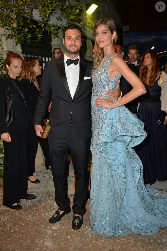 Karim EL Chiaty et sa compagne Ana Beatriz Barros - Arrivées pour la soirée de mariage de Pierre Casiraghi et Beatrice Borromeo au château Rocca Angera (château appartenant à la famille Borromeo) à Angera sur les Iles Borromées, sur le Lac Majeur, le 1er août 2015.