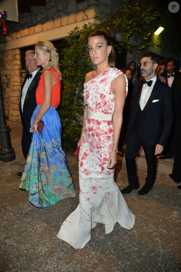 Bianca Brandolini D'Adda - Arrivées pour la soirée de mariage de Pierre Casiraghi et Beatrice Borromeo au château Rocca Angera (château appartenant à la famille Borromeo) à Angera sur les Iles Borromées, sur le Lac Majeur, le 1er août 2015.