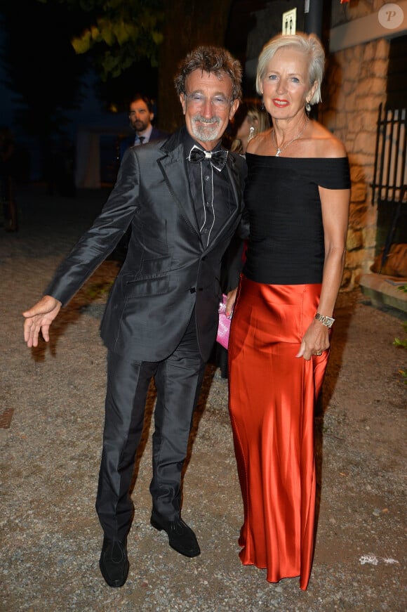 Eddie Jordan et sa femme Marie - Arrivées pour la soirée de mariage de Pierre Casiraghi et Beatrice Borromeo au château Rocca Angera (château appartenant à la famille Borromeo) à Angera sur les Iles Borromées, sur le Lac Majeur, le 1er août 2015.